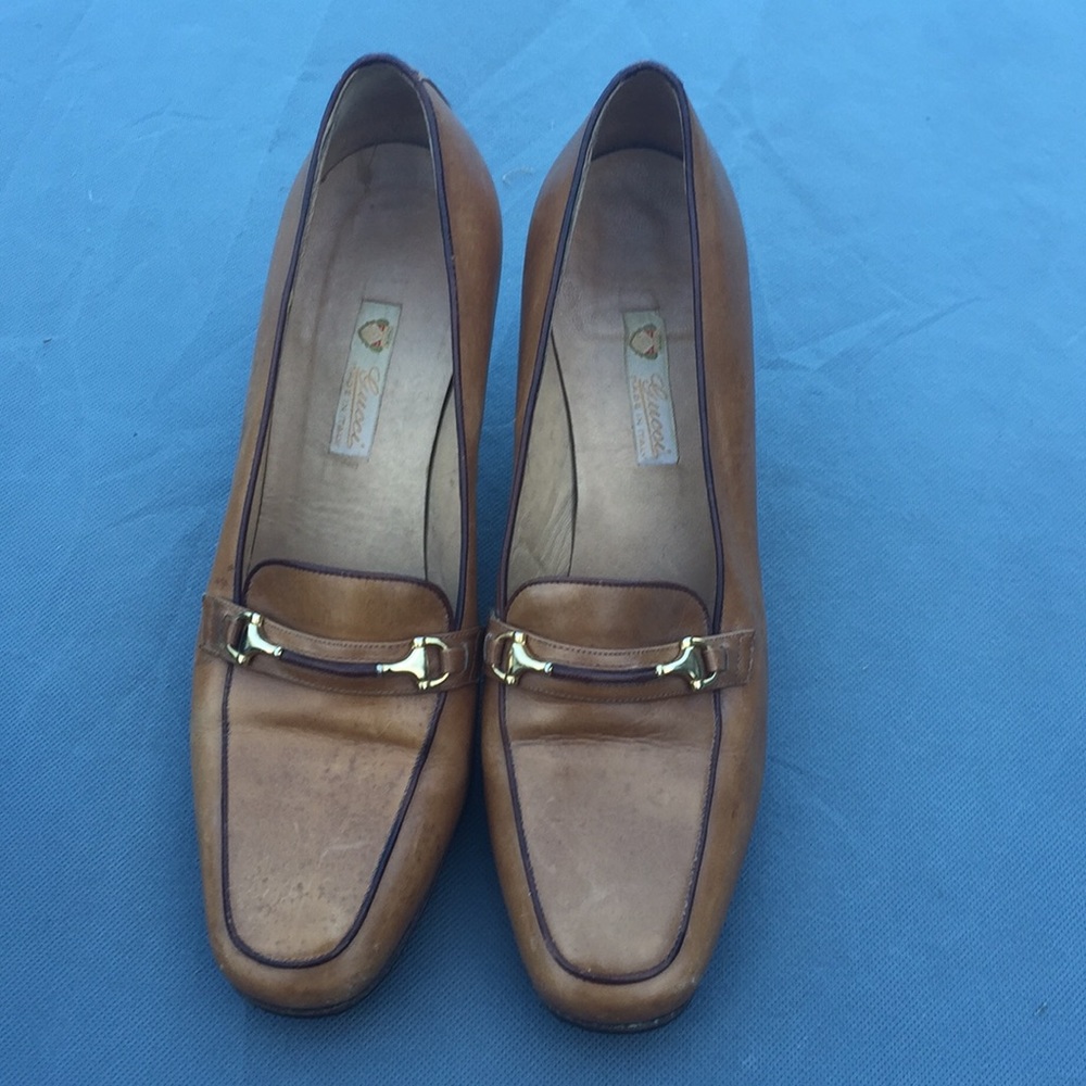 Vintage Gucci Pump Horsebit Shoes 6 6.5 - Picture 8 of 14
